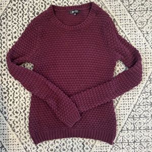 Plum knit sweater size medium